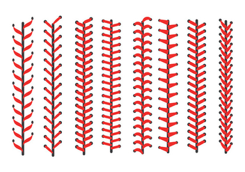Free Baseball Laces Icons Vector - Free vector #401715