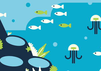 Blue & Green Seabed - Free vector #401965