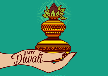 Free Happy Diwali Vector Card - бесплатный vector #401985