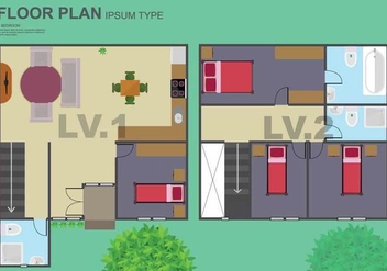 Free Floorplan Illustration - бесплатный vector #402065