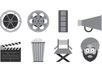 Set Of Bollywood Icons - vector gratuit #402475 