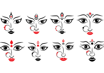 Durga Icons - vector gratuit #402675 