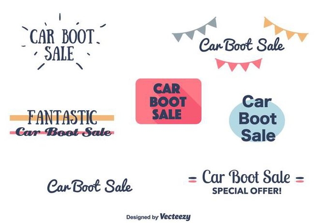 Car Boot Sale Banners - vector gratuit #403665 
