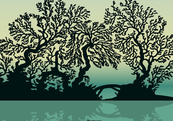 Free Vector Mangrove Silhouette - Free vector #403725