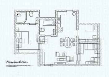 Free Floorplan Of A House Vector - vector gratuit #403755 