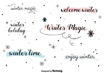 Free Winter Labels - Free vector #404345