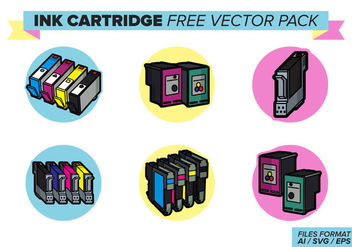 Ink Cartridge Free Vector Pack - vector gratuit #404365 