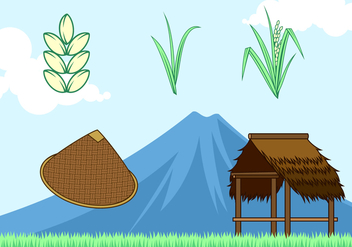 Rice Field Free Vector - Free vector #404475