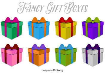 3D Gift Boxes Vector Icons - Kostenloses vector #404905