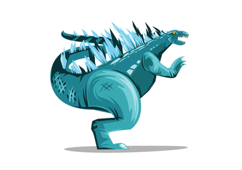 Godzilla Vector Art - vector gratuit #405635 
