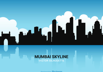 Free Mumbai Skyline Silhouette Vector - vector #405735 gratis