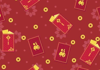 Red Chineese New Year Packet Design - бесплатный vector #406395