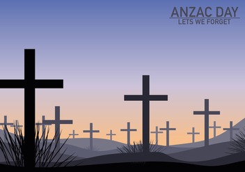 Anzac Grave Celebration Background - vector gratuit #406405 