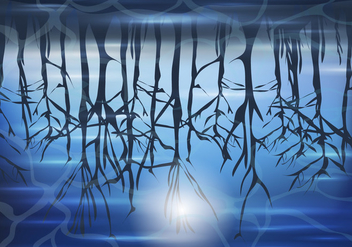 Swamp At Night Background - vector #406575 gratis