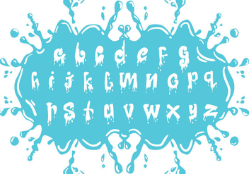 Set Of Water Alphabet Lowercase - vector gratuit #408215 