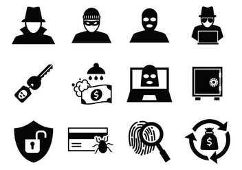 Free Theft and Thief Icons Vector - vector #408345 gratis