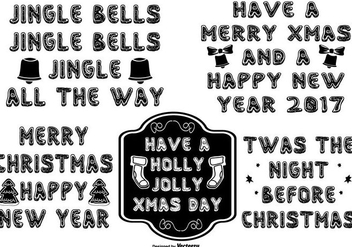Cute Hand Drawn Style Christmas Lettering - Free vector #408935
