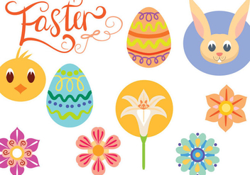 Free Cute Easter Vectors - бесплатный vector #409325
