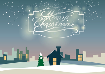 Christmass Landscape Vector - Free vector #410435