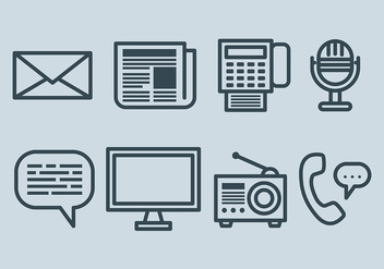 Free Comunication Icons Vector - Free vector #410445
