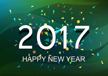 Free Vector New Year 2017 Background - Free vector #410705