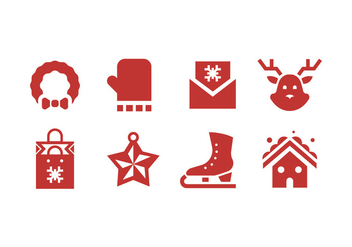 Christmas icons - vector #410775 gratis