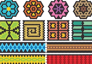 Huichol Art Icons - vector gratuit #410815 