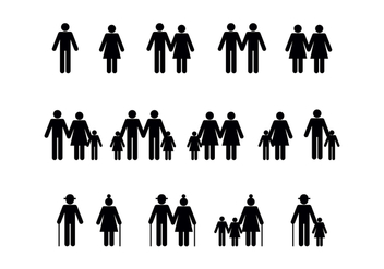Personas Vector Diversidad Familiar - Kostenloses vector #410975