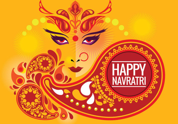 Creative Vector Durga Puja Background - vector gratuit #411265 