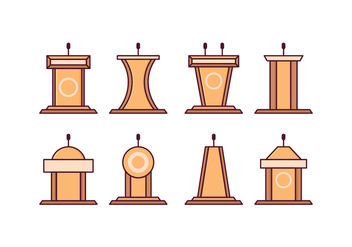 Free Lectern Vector Pack - Free vector #411665
