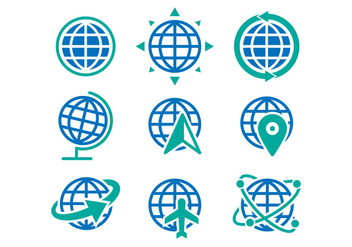 Free Globe Icons Vector - vector gratuit #412085 