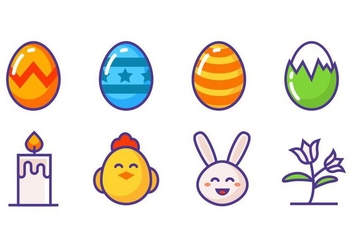 Free Easter Icons Vector - vector #412525 gratis