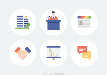 Free Vector Conference Icons - vector #412875 gratis