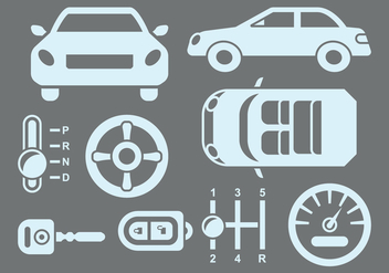 Car Parts Icons - vector #413195 gratis