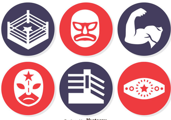 Wrestling Element Circle icons Vector - Kostenloses vector #413505