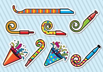 Party Blower Icons - vector #414045 gratis