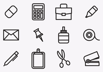 Stationary Icons - vector #414305 gratis