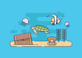 Free Seabed Illustration - Free vector #414875