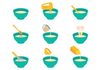 Free Mixing Bowl Icons Vector - vector gratuit #415015 
