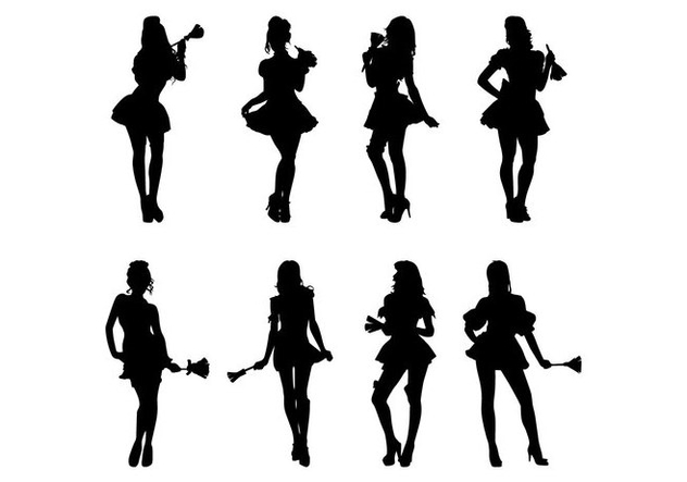 Free Maid Silhouettes Vector - Kostenloses vector #415535