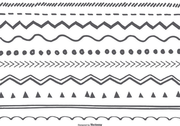 Cute Sketchy Borders Collection - Free vector #415625
