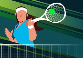 Woman Tennis Player - vector gratuit #415815 