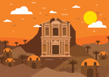 Petra Landscape Vector - vector gratuit #415915 