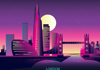 Vector Illustration The Shard and The London Skyline - vector #416405 gratis