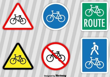 Bicycle Vector Signs - vector gratuit #416985 