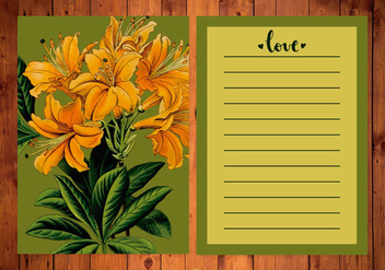 Floral Wedding Planner/Card Illustration - vector #417345 gratis