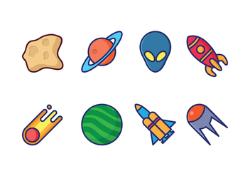Free Space Icons - vector #417465 gratis