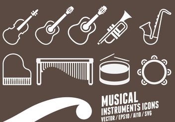 Musical Instruments Icons - Free vector #417585