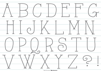 Cute Hand Drawn Alphabet - Free vector #417675