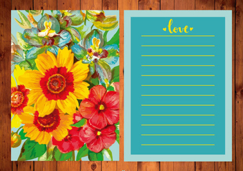 Watercolor Floral Wedding Planner/Card Illustration - vector gratuit #417785 
